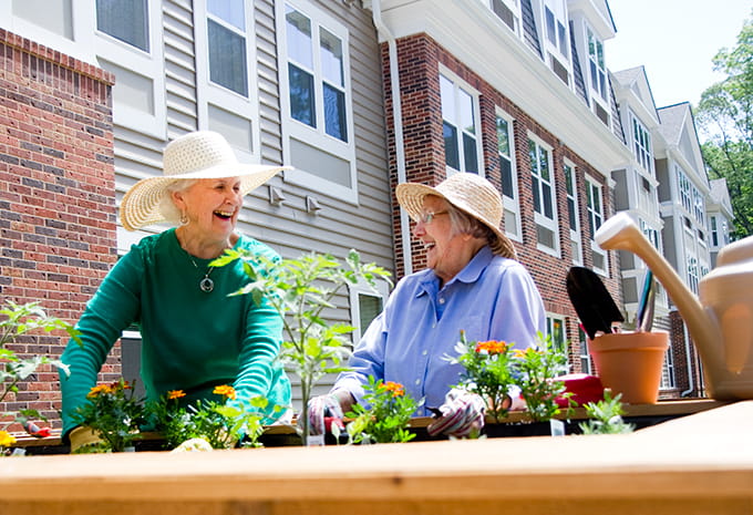 Brightview Senior Living Residents Gardening