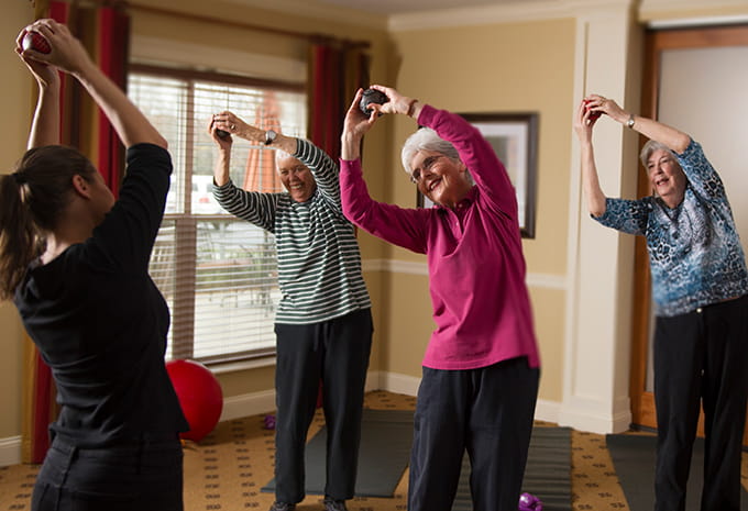 Brightview Senior Living Residents Exercising