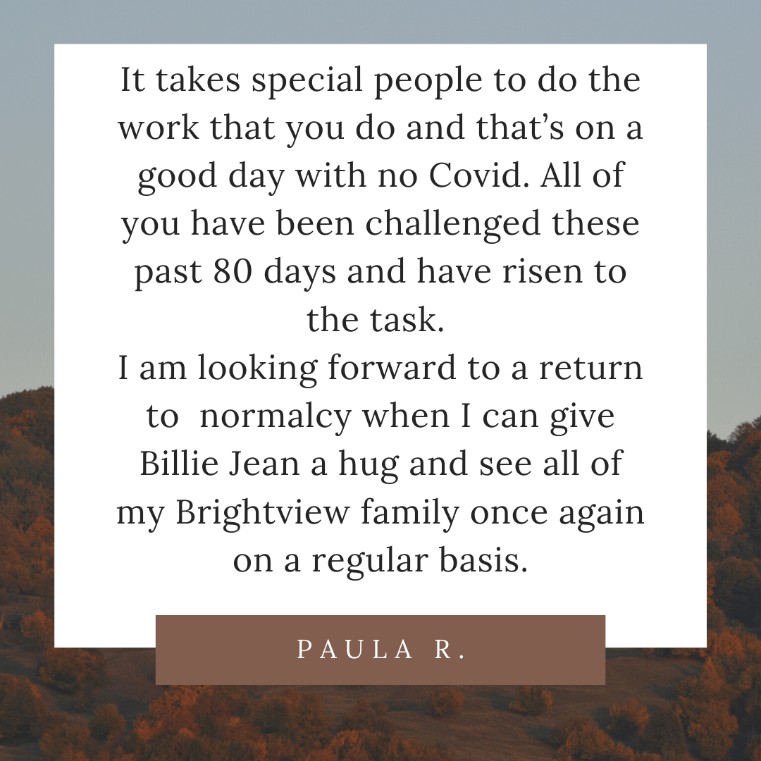 Brightview Senior Living COVID-19